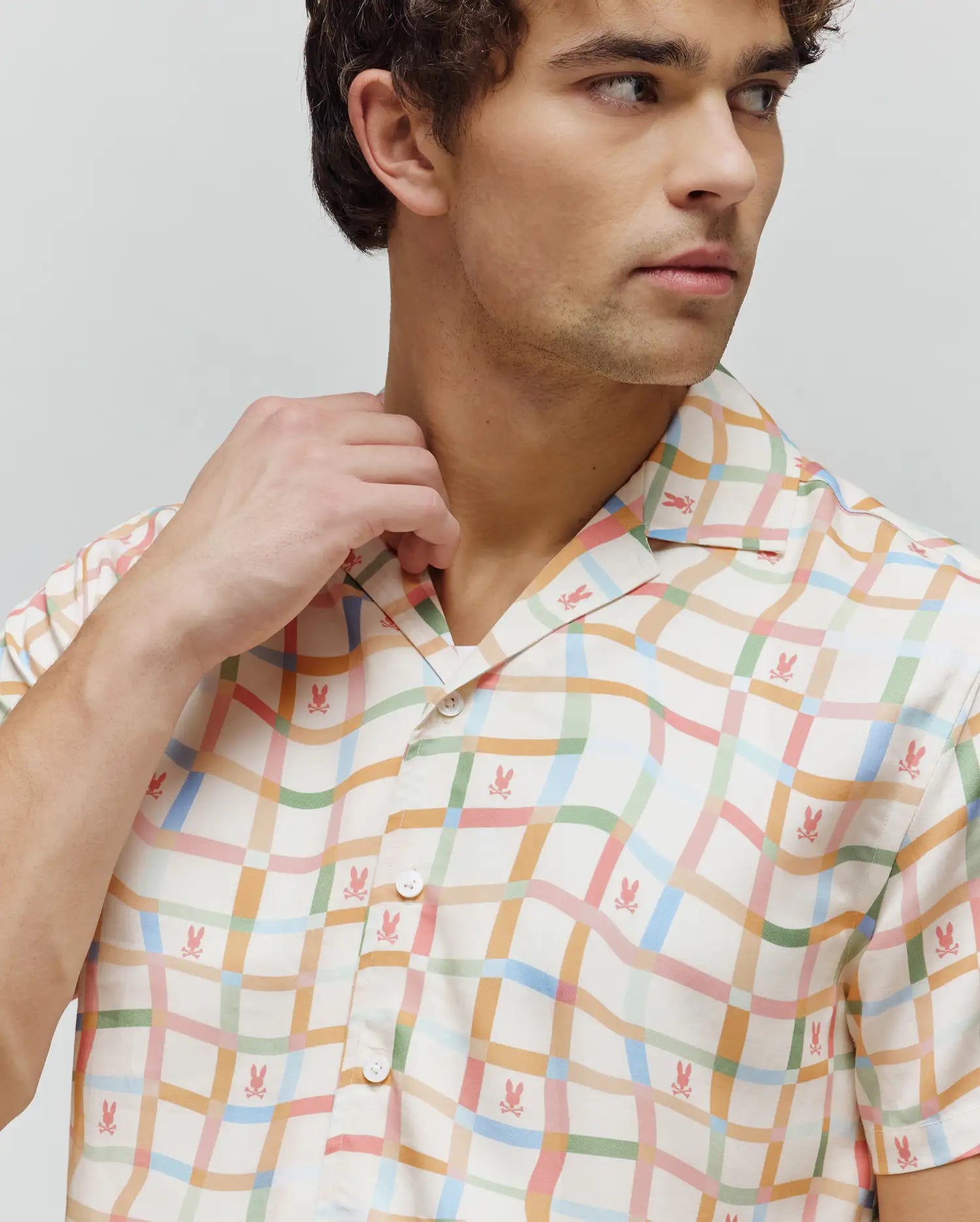 Psycho Bunny Men's Shirts MENS ATLAS TENCEL SHIRT MT0300079 camicia bianca Tencel
