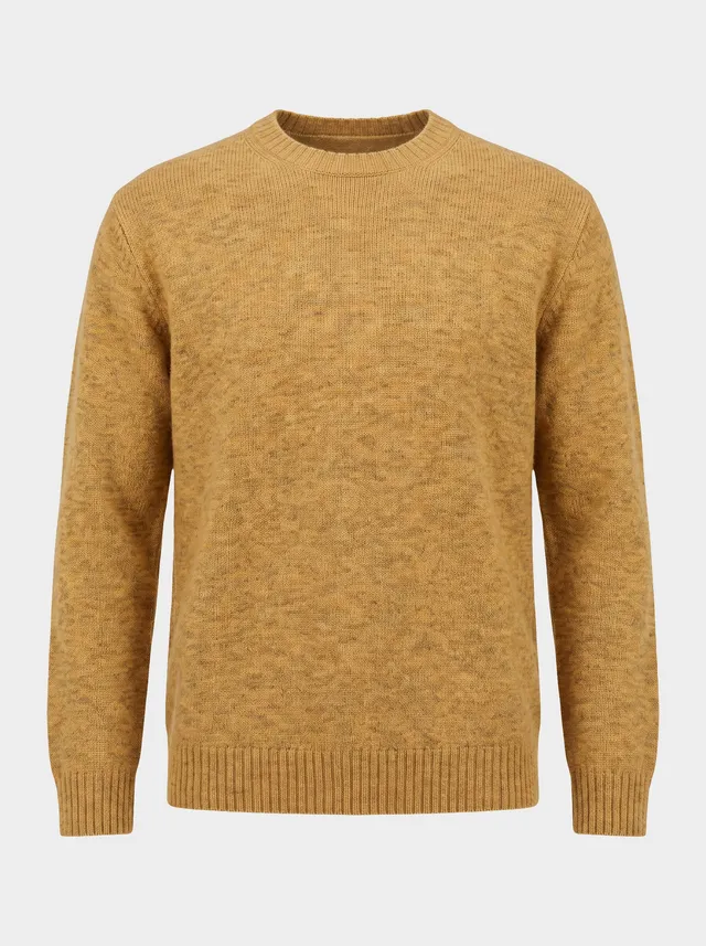 Markup Uomo Maglieria Maglione Girocollo Cardato Bordi Alti