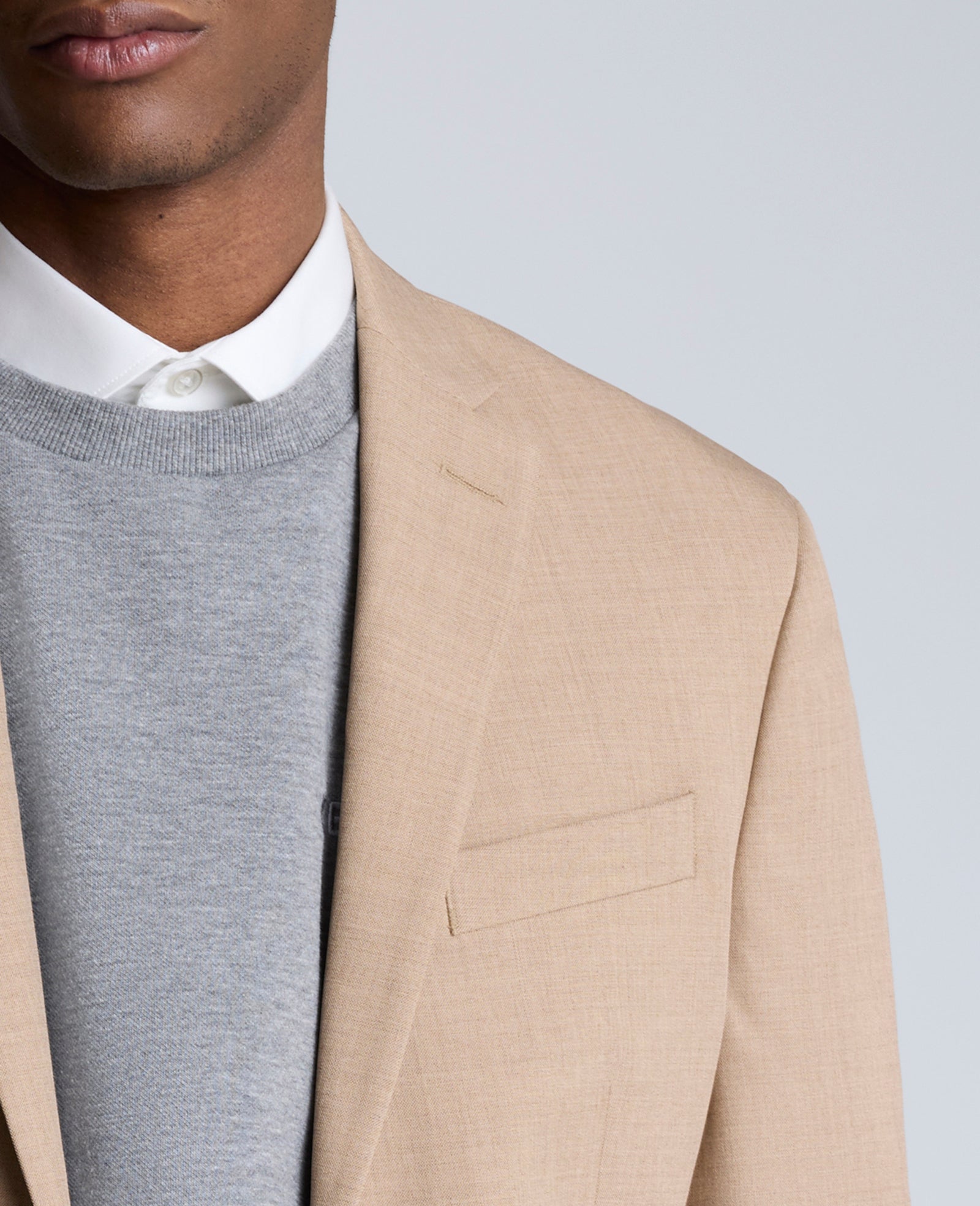 Kenneth Cole Reaction Clothing Ready Flex Slim Fit Nested Suit completo slim beige