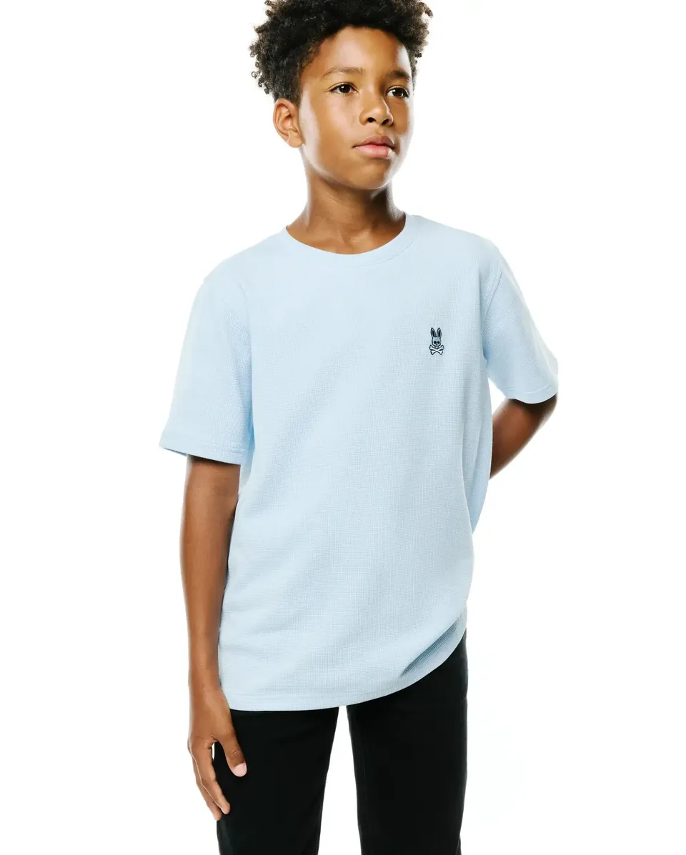 Psycho Bunny Kids Tees KIDS MAXTON WAFFLE TEE KT0200267 maglietta Skyway