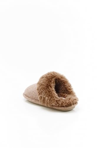 Damart Calzature Mules imitazione pelliccia Thermolactyl marroni 36
