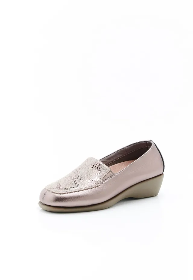 Damart Calzature Amortyl mocassini donna bronzo zeppa 4,5 cm