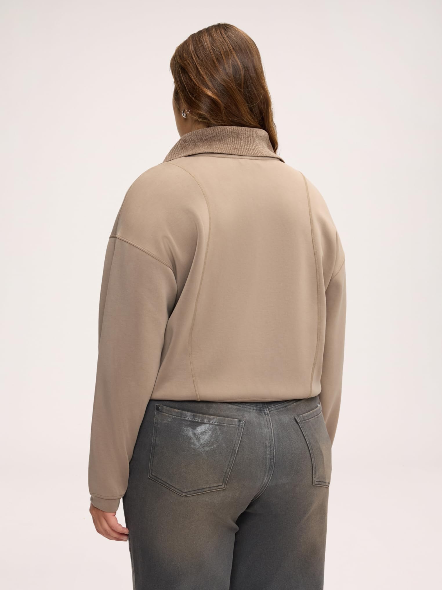 Fiorella Rubino Maglie e felpe Felpa Chiusa con Colletto Alto e Zip felpa XS Plus over