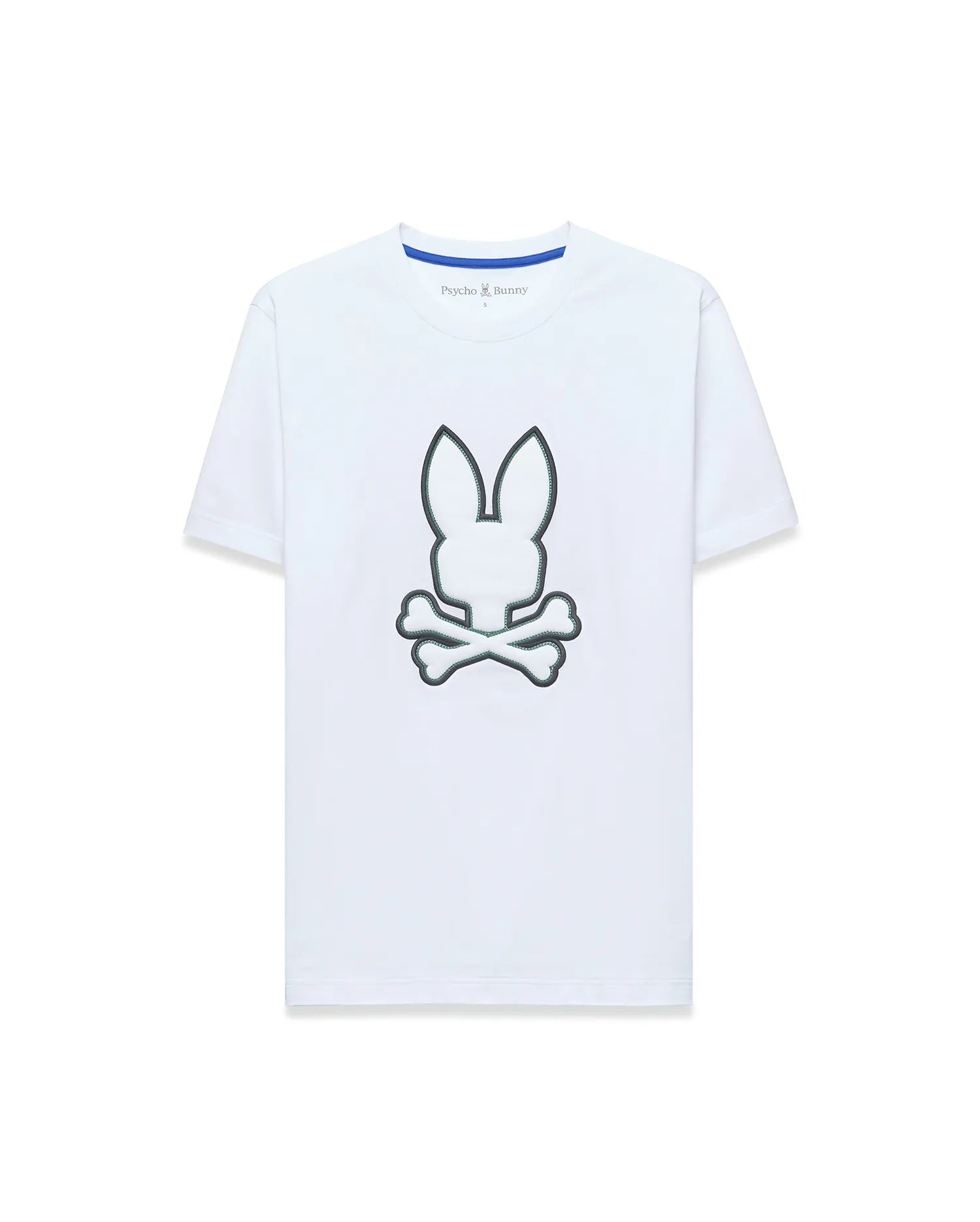 Psycho Bunny Men's Tees Bruno Graphic Tee maglietta bianca 100, cotone