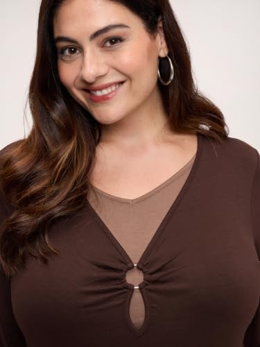 Fiorella Rubino Top e t-shirt T-Shirt bimaterica XS Plus scollo a V