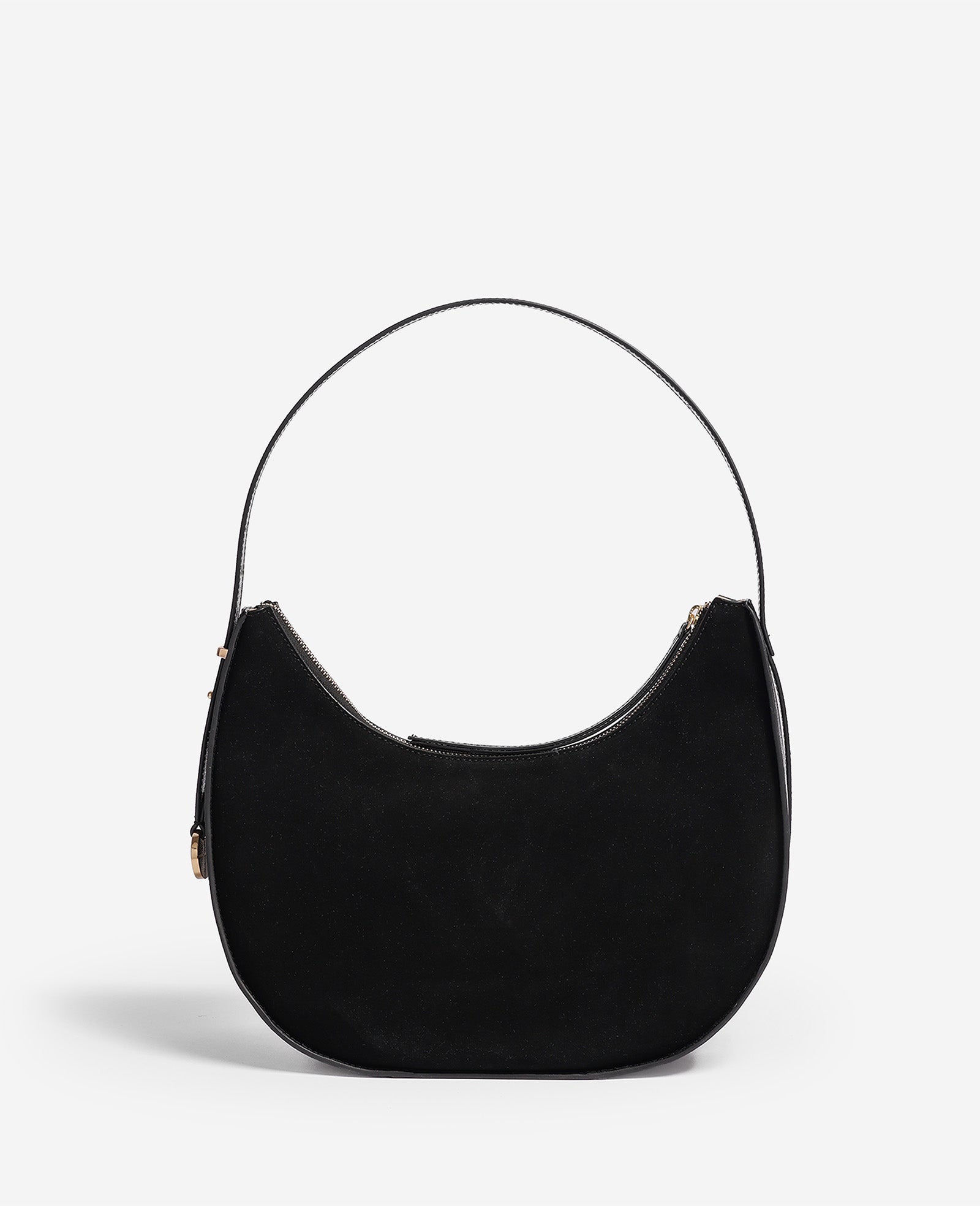 Kenneth Cole Reaction Bags Chelsea Medium Suede Hobo Bag borsa hobo nera in pelle