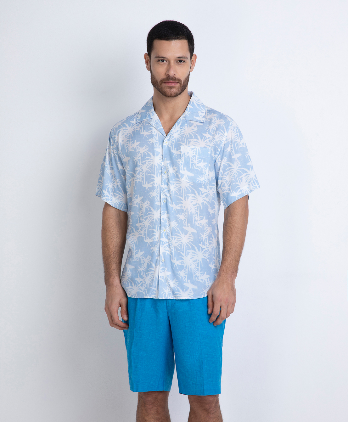 Markup Uomo Camicie Camicia collo riviera stampata