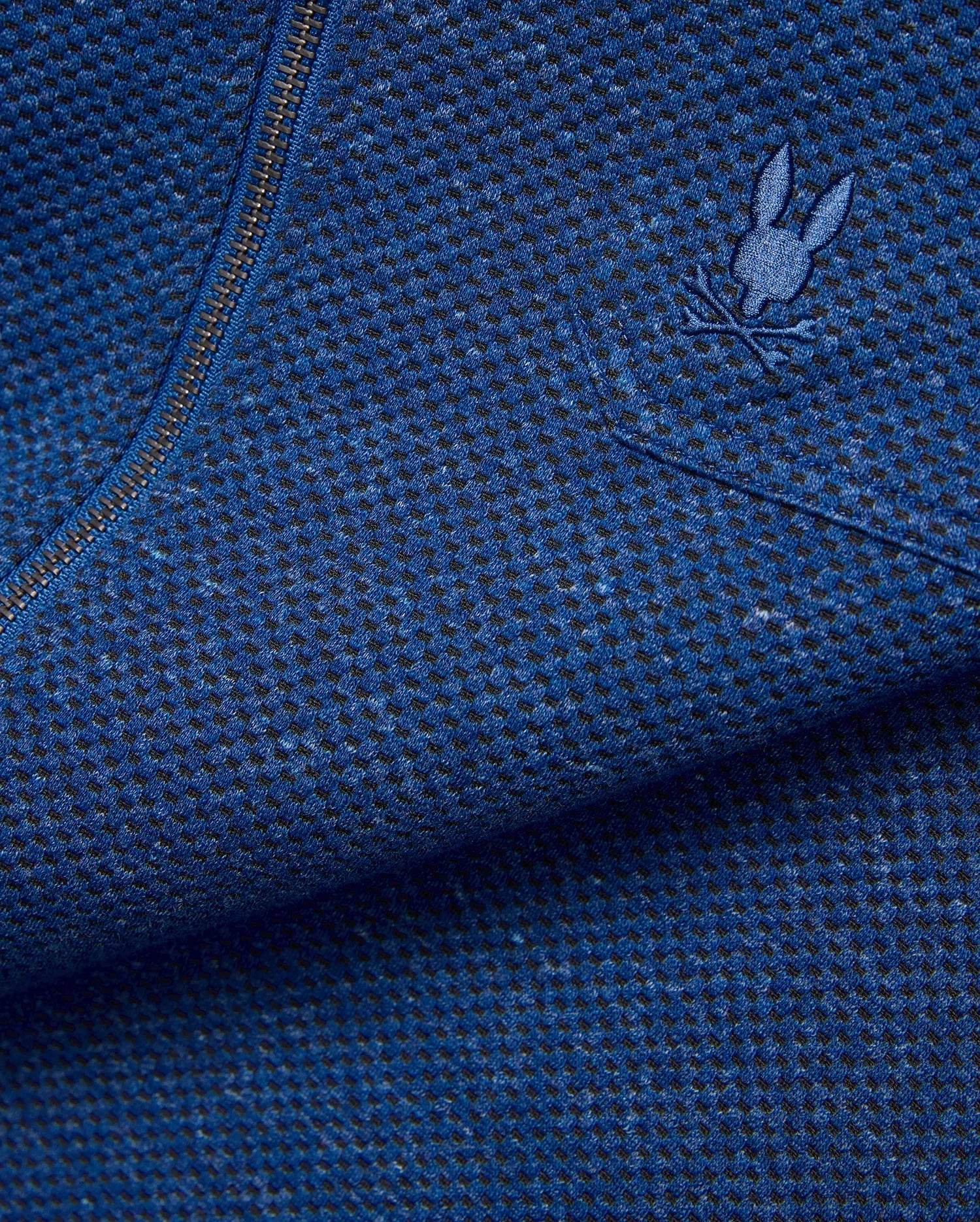 Psycho Bunny Jackets Men's Marc Textured Overshirt sovracamicia blu testurizzata