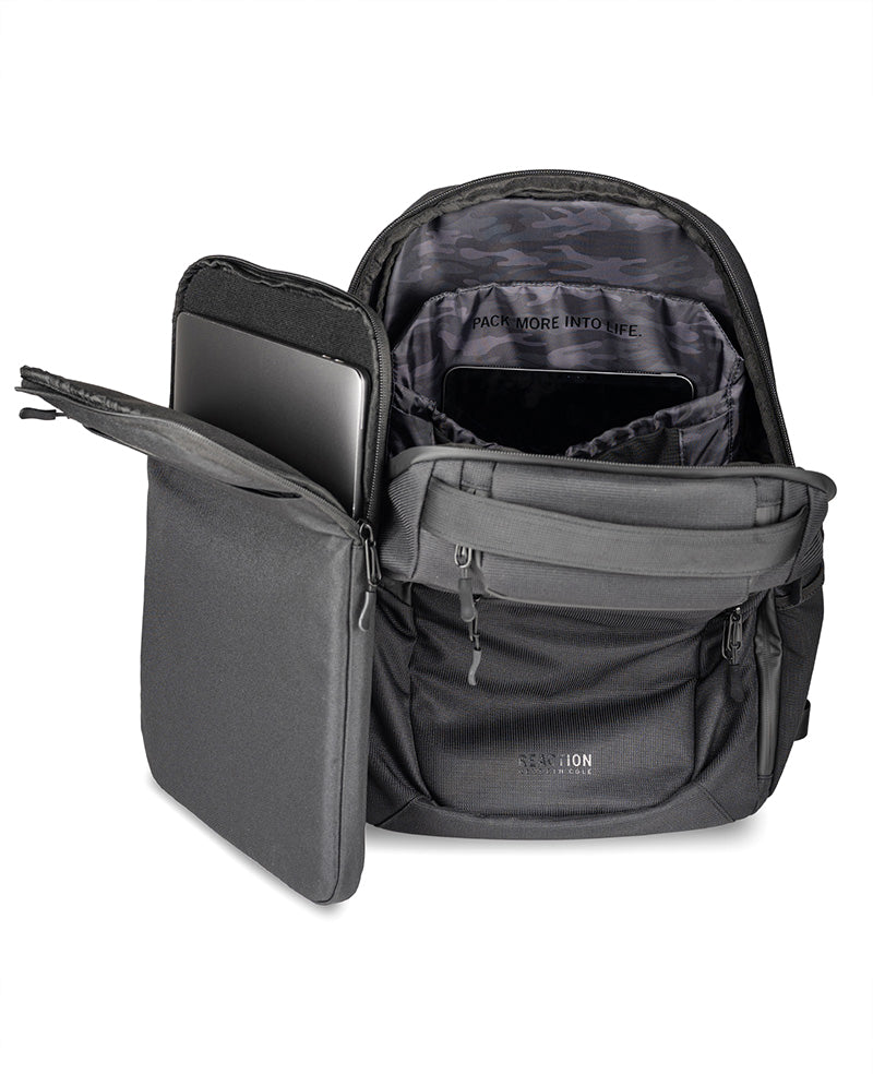 Kenneth Cole Reaction Luggage Parker Backpack zaino nero impermeabile porta laptop