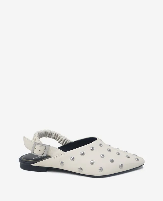 Kenneth Cole Reaction Shoes Nicola Studded Leather Slingback Sandal sandali borchiati in pelle