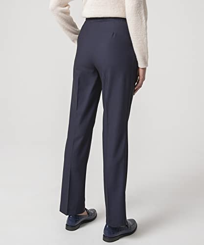 Damart Prêt-à-porter pantaloni donna blu navy 40 taglio ampio