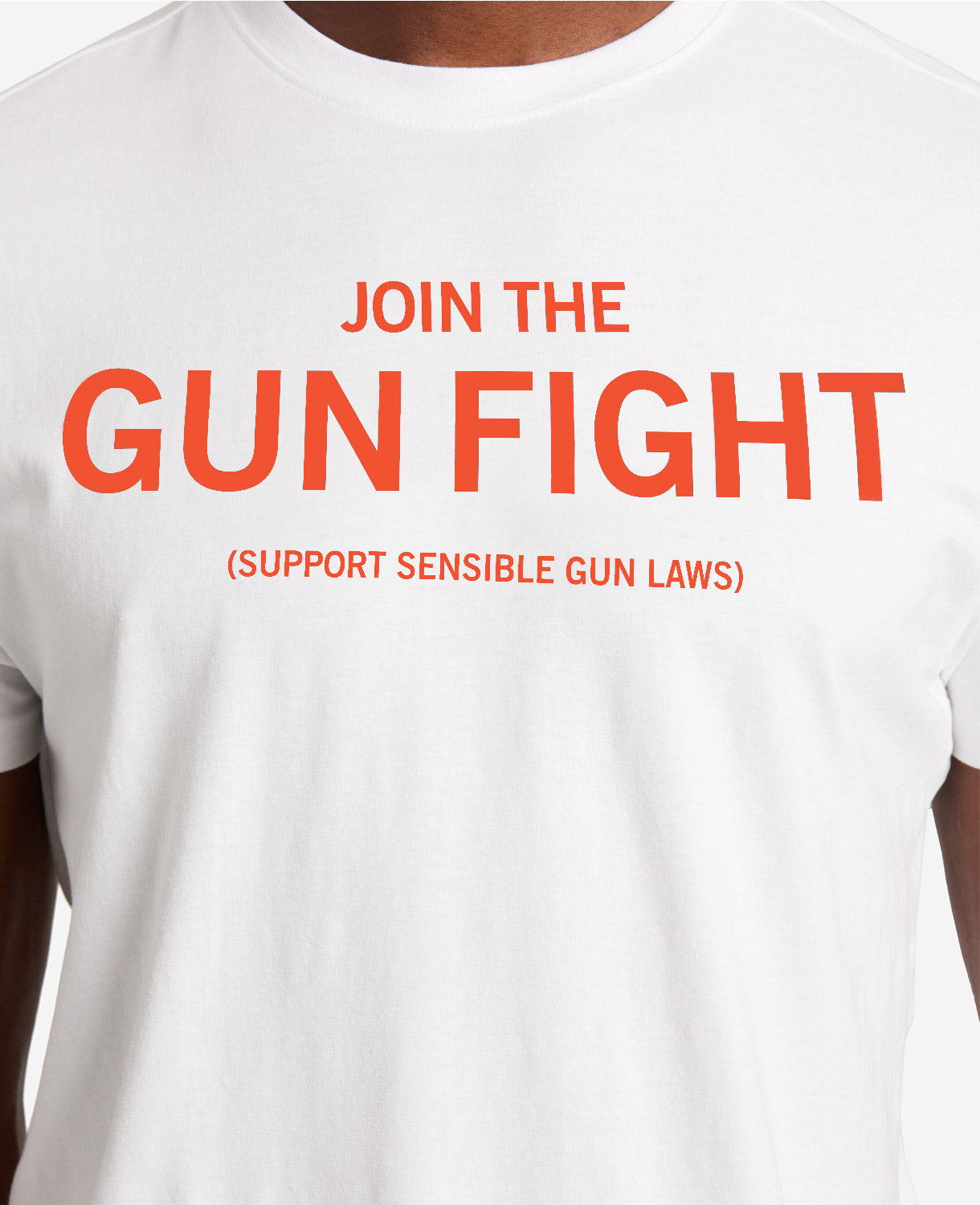 Kenneth Cole Reaction Clothing Site Exclusive! Join The Gun Fight T-shirt bianca XXS–XXL in cotone