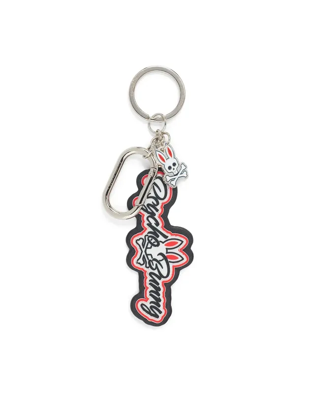 Psycho Bunny Accessories Jaydon Wordmark MO2400122 portachiavi nero