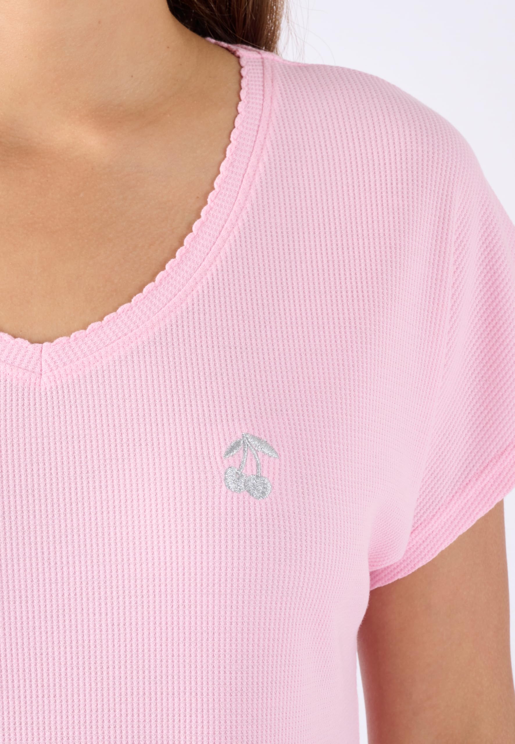 Damart Homewear Pigiama 7/8 in maglia goffrata Blu XS estivo