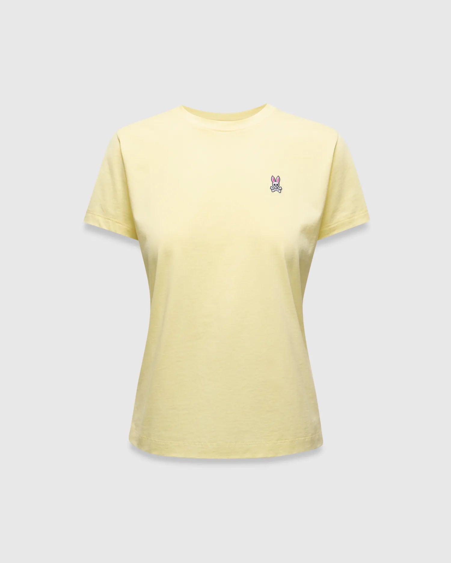 Psycho Bunny Women's Tops Classic Tee t-shirt donna giallo pastello cotone Pima