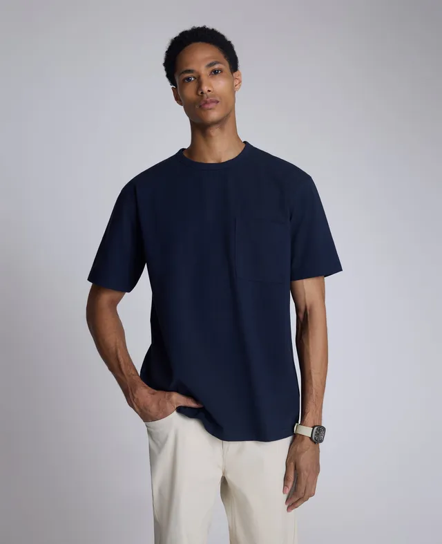 Kenneth Cole Reaction Clothing Oversized Tee T-shirt blu navy in cotone elasticizzato