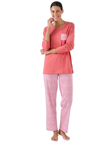 Damart Homewear Pigiama in puro cotone donna rosa animale