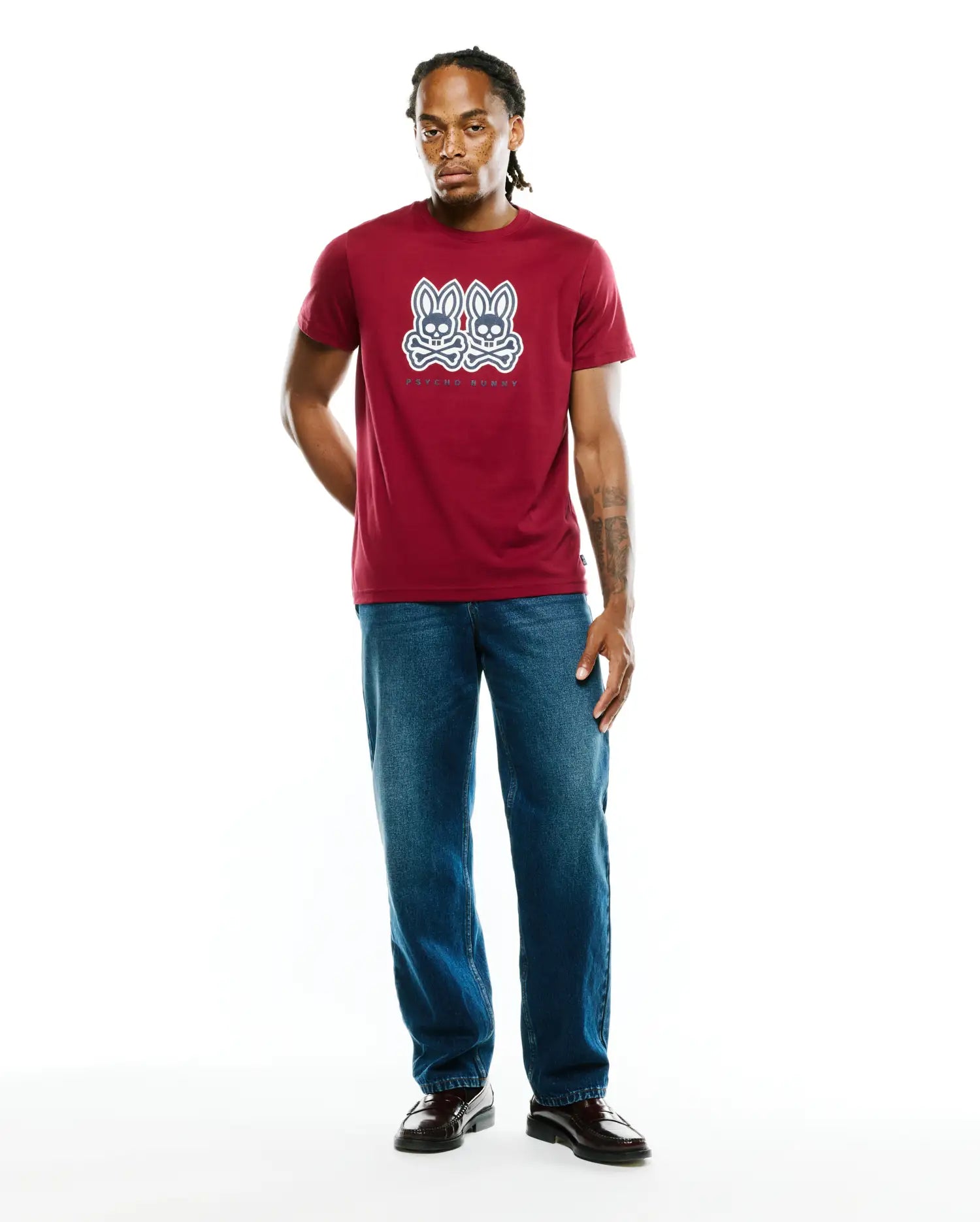 Psycho Bunny Ledger Graphic Tee T-shirt rossa XXS
