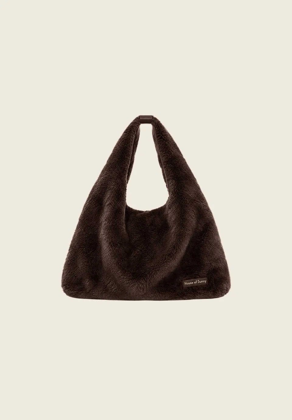 House Of Sunny Womens Bags Chocolate Fur Big Sling borsa marrone