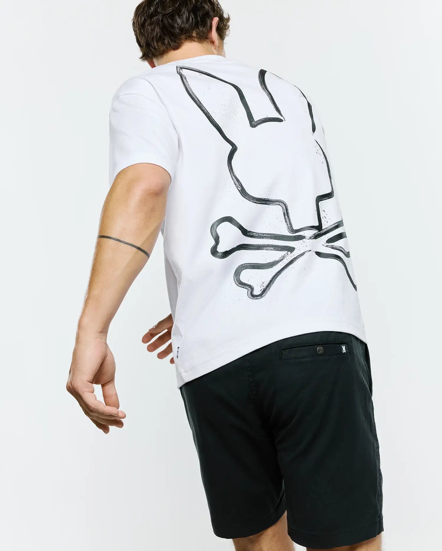 Psycho Bunny Men's Tees MENS DUNCAN OVERSIZED TEE - MT0200312 t-shirt bianca oversize