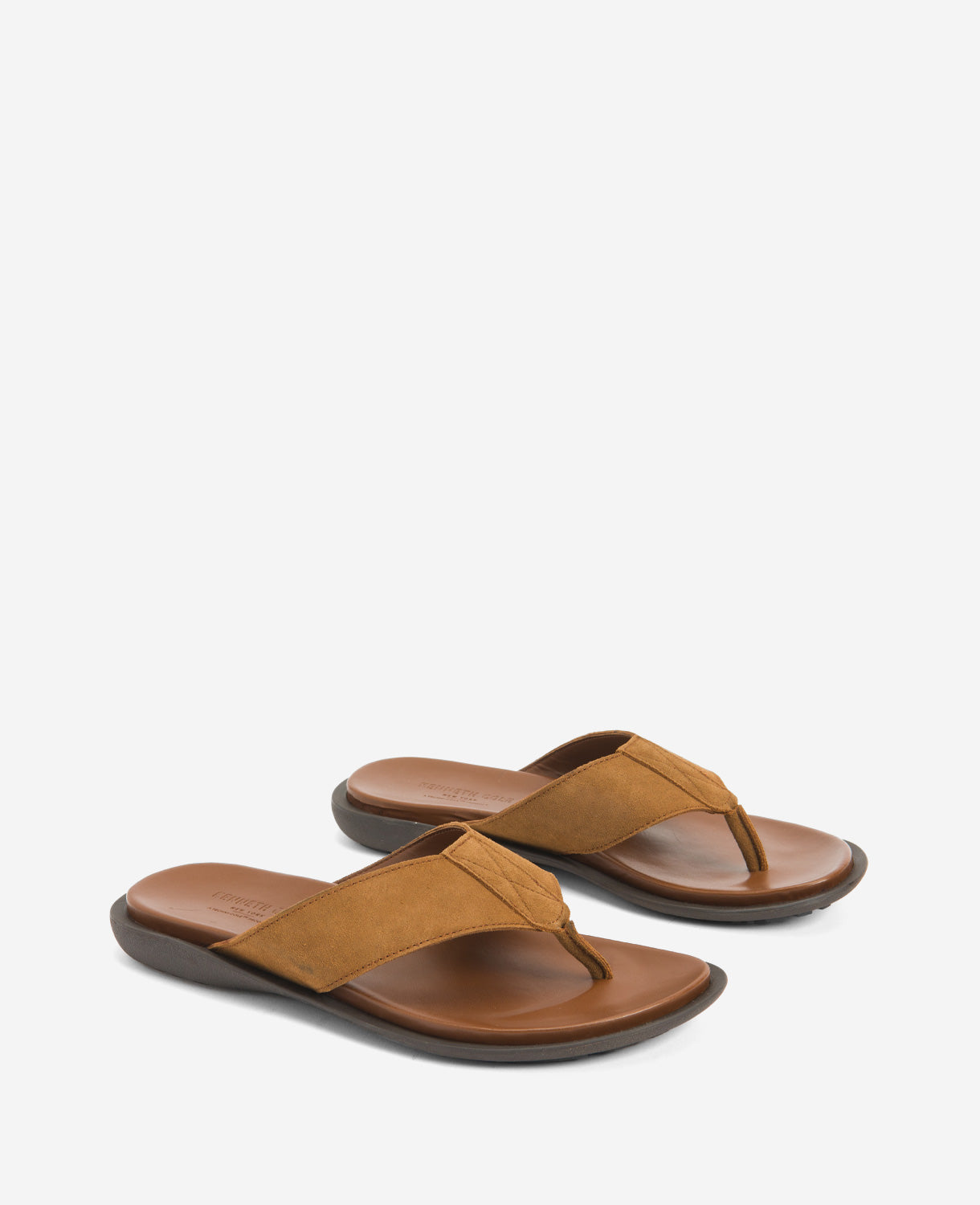 Kenneth Cole Reaction Shoes Sand Leather Sandalo infradito Tobacco 1 paio in pelle
