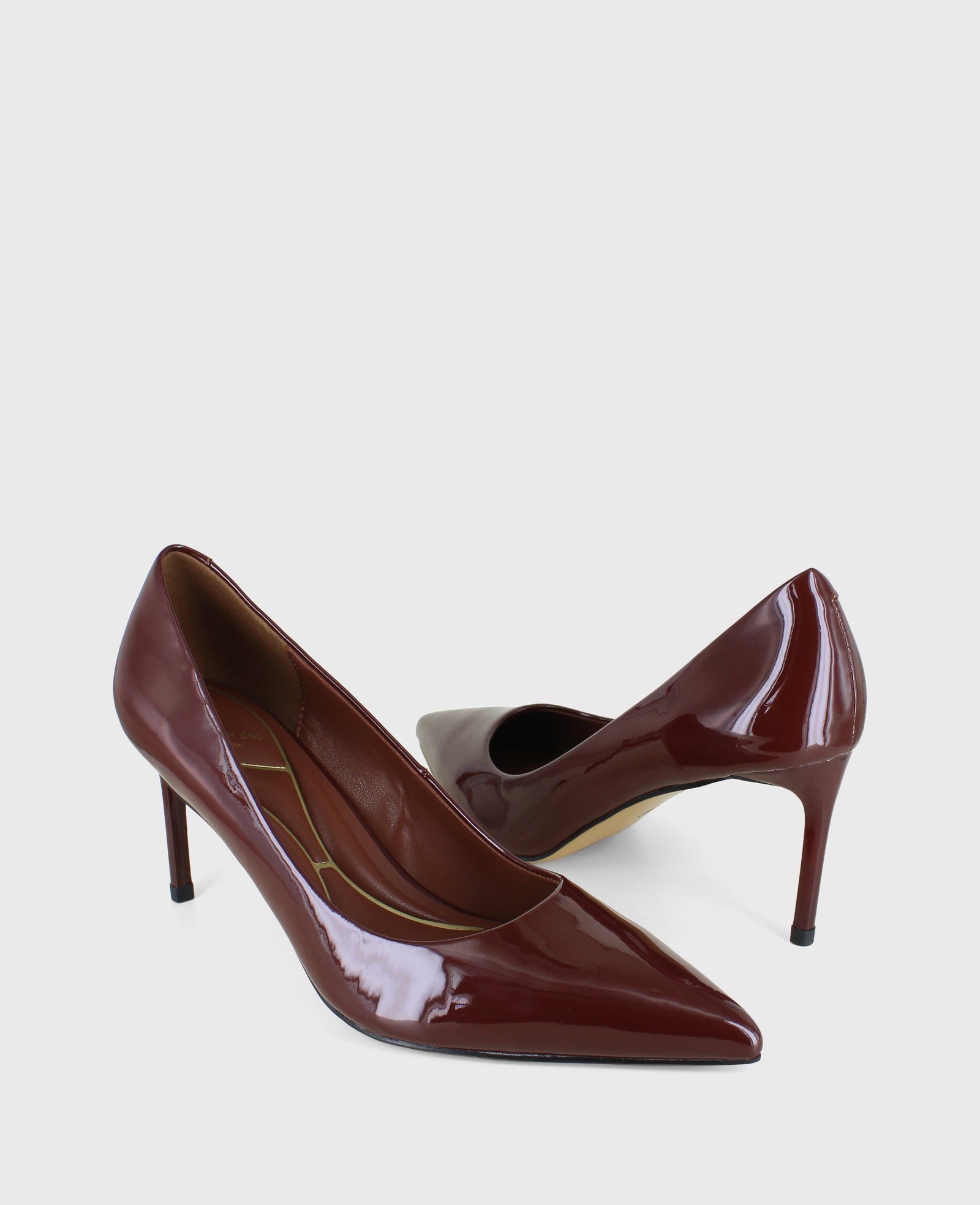Kenneth Cole Reaction Shoes Perfect Patent décolleté vernice Hot Coco