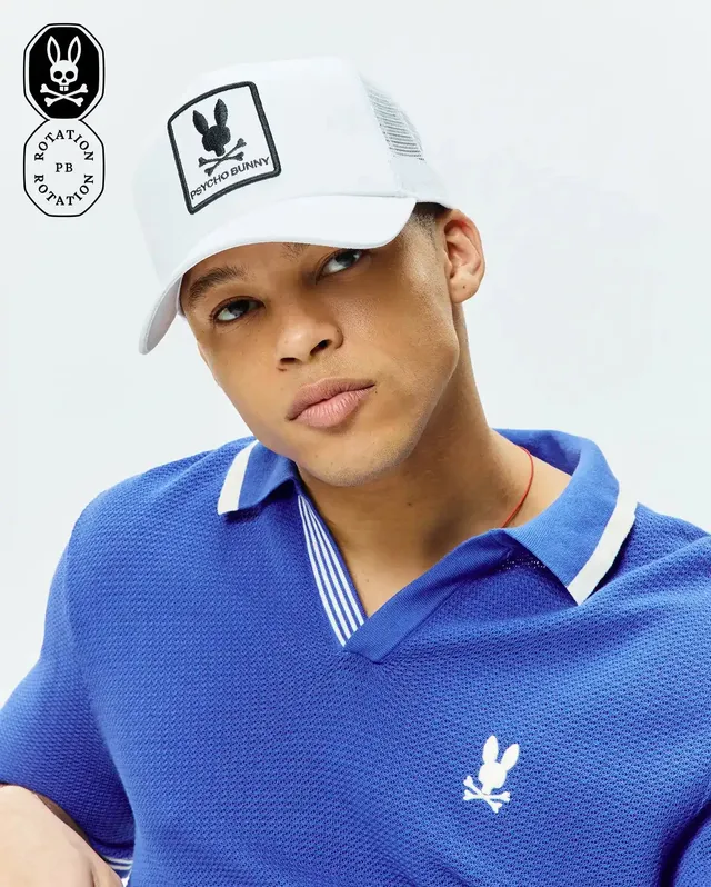 Psycho Bunny Accessories Adamo MO1500076 cappellino trucker bianco