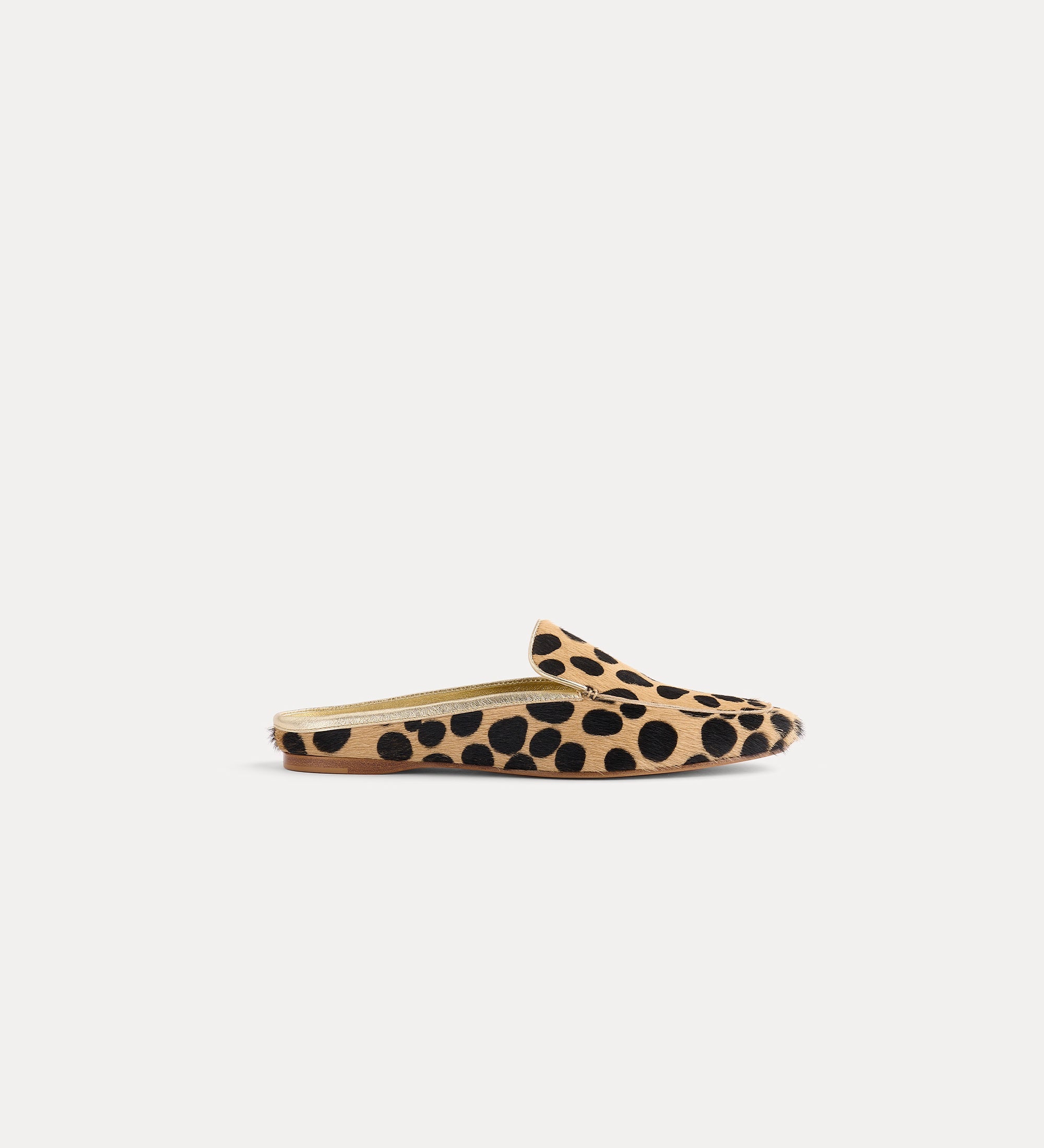 Forte scarpe dots print pony skin sabot loafers sabot noisette