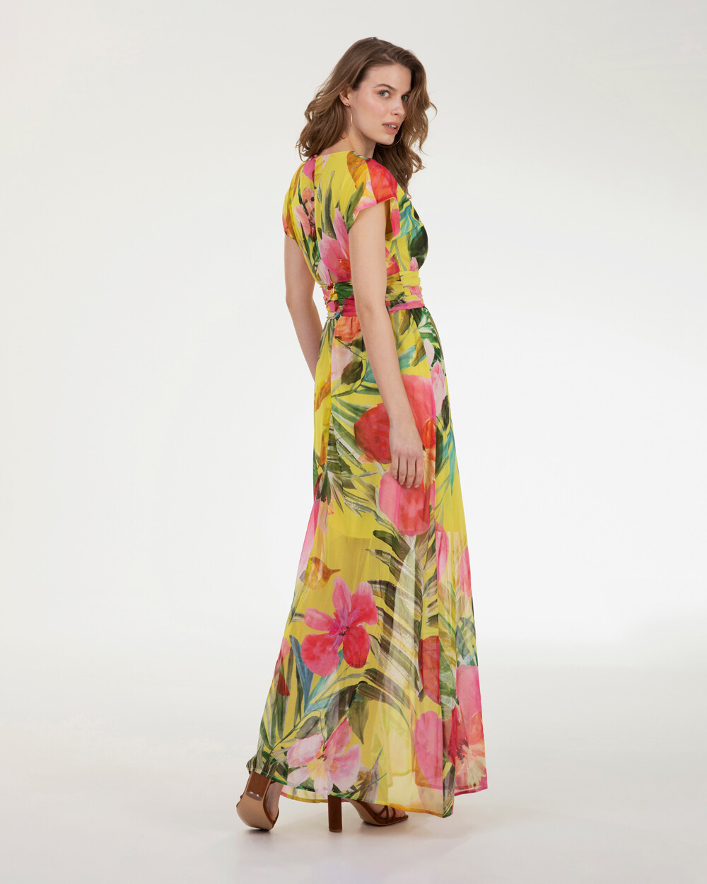 Markup Donna Vestiti Abito georgette stampa fiori