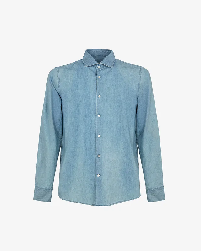 Markup Uomo Camicie Camicia manica lunga collo francese denim light