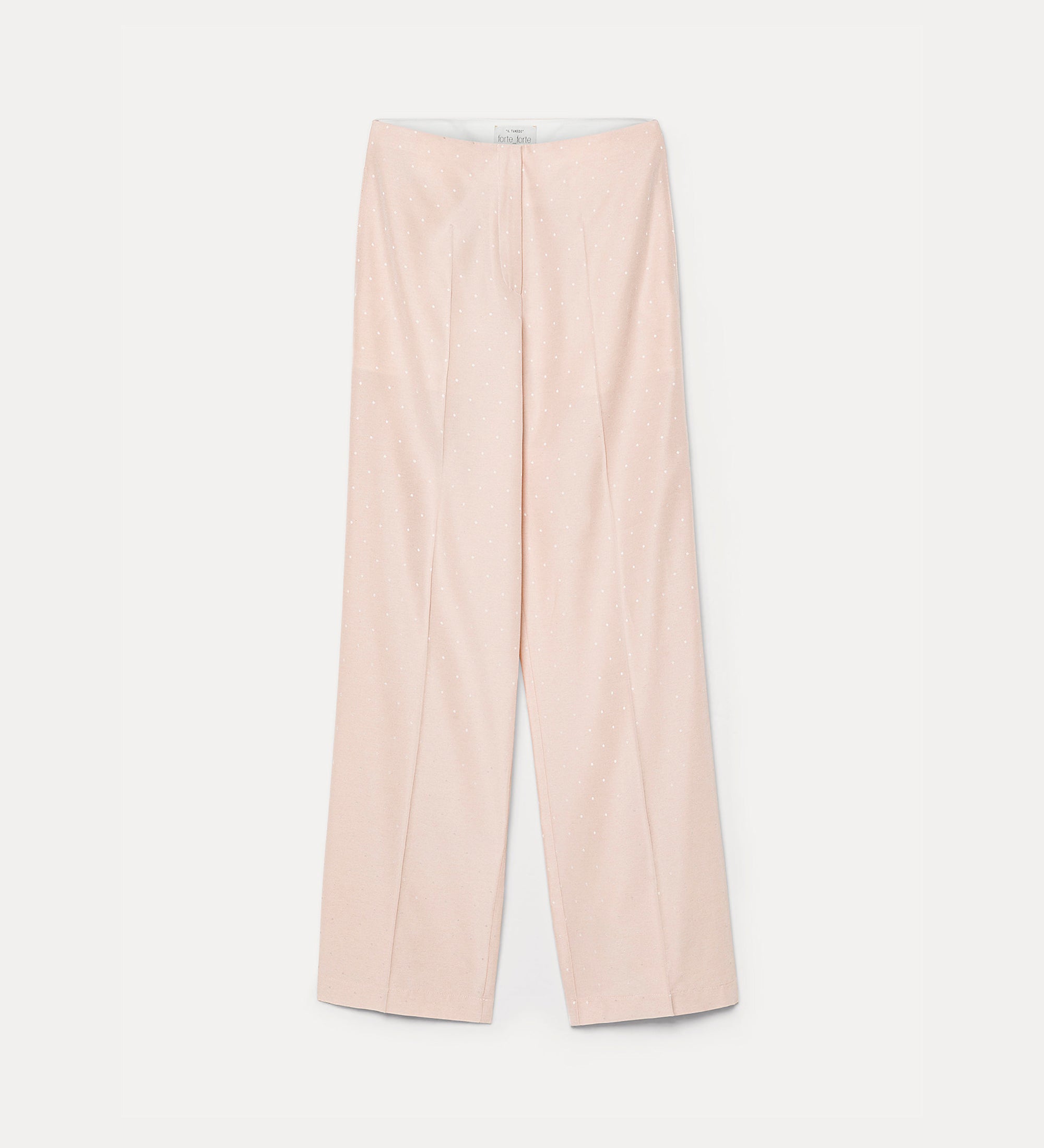 Forte pantaloni pantaloni sartoriali jacquard pois Loto