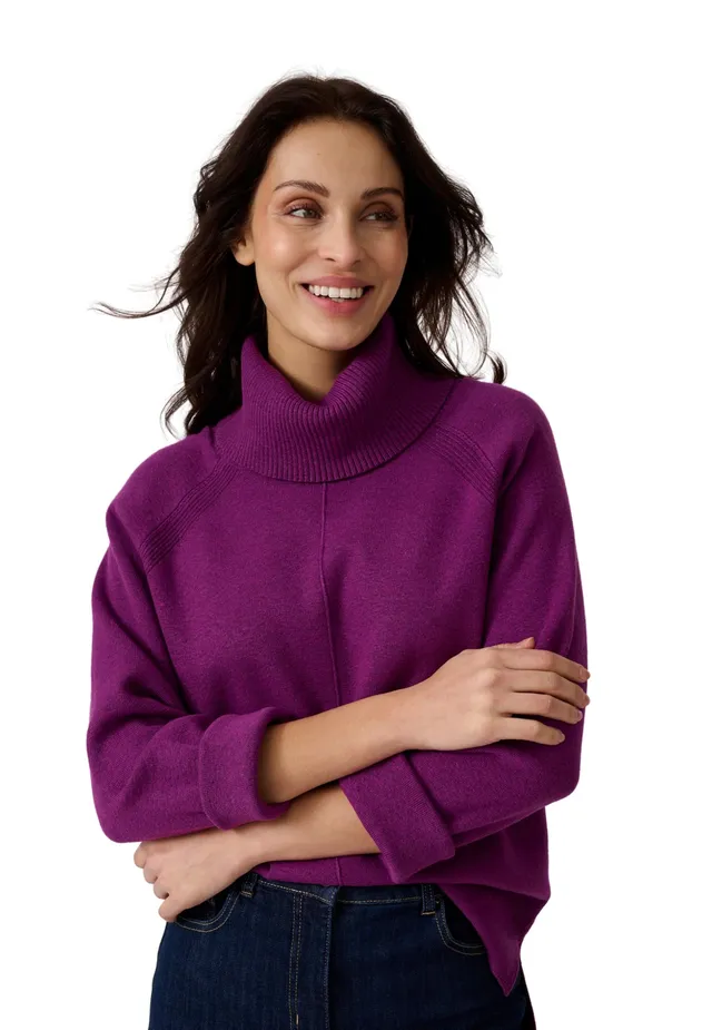 Damart Thermolactyl Maglione da donna rosa viola caldo