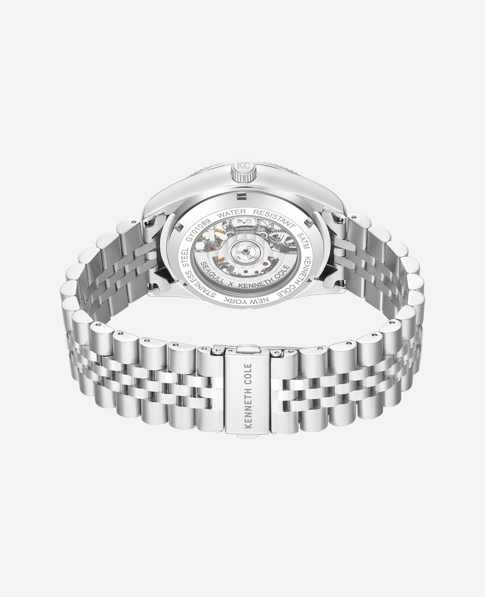Kenneth Cole Reaction Watches Open Heart Automatic Bracelet Watch orologio Silver, automatico