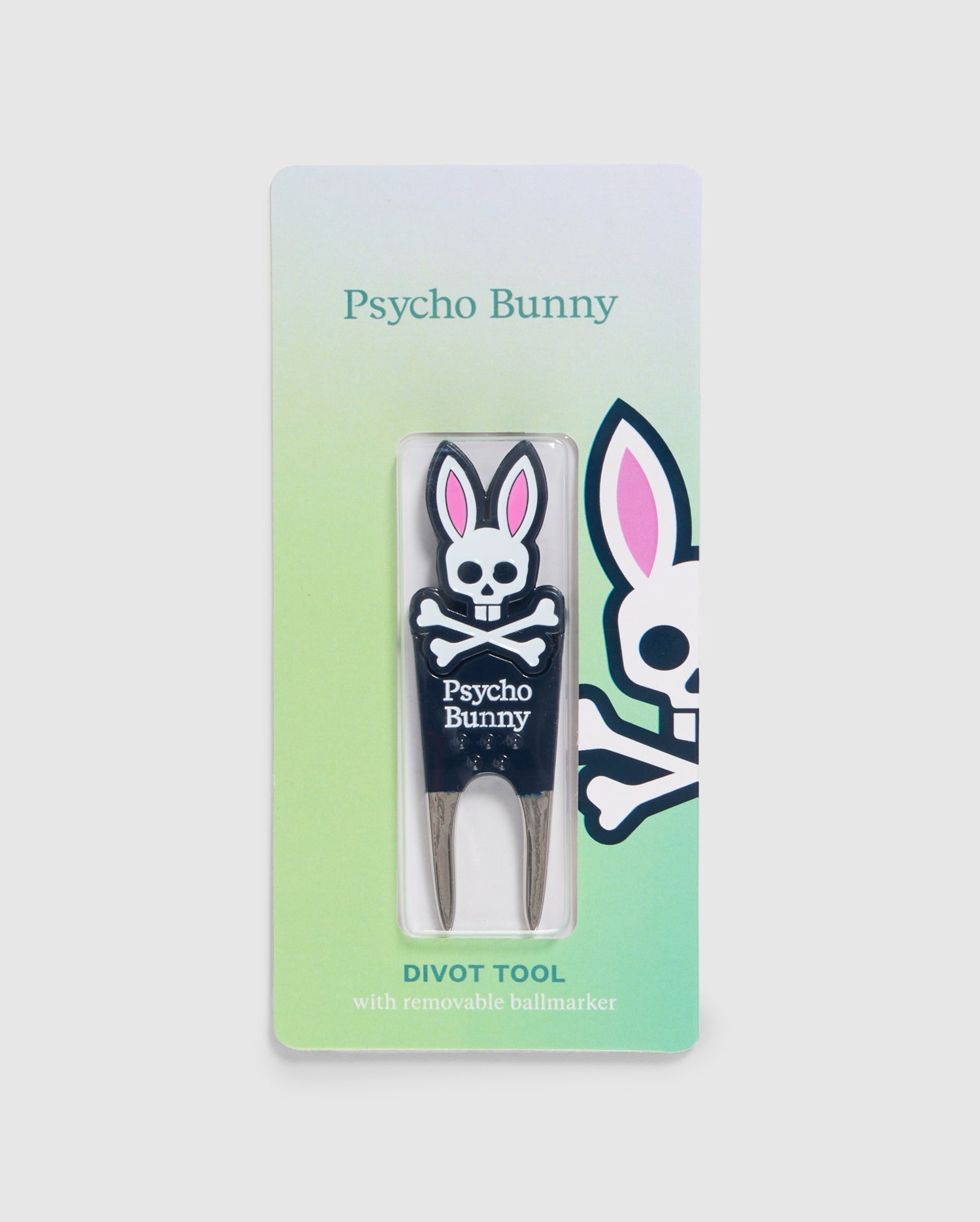 Psycho Bunny Accessories Divot Tool attrezzo golf 410 Navy con marcatore magnetico