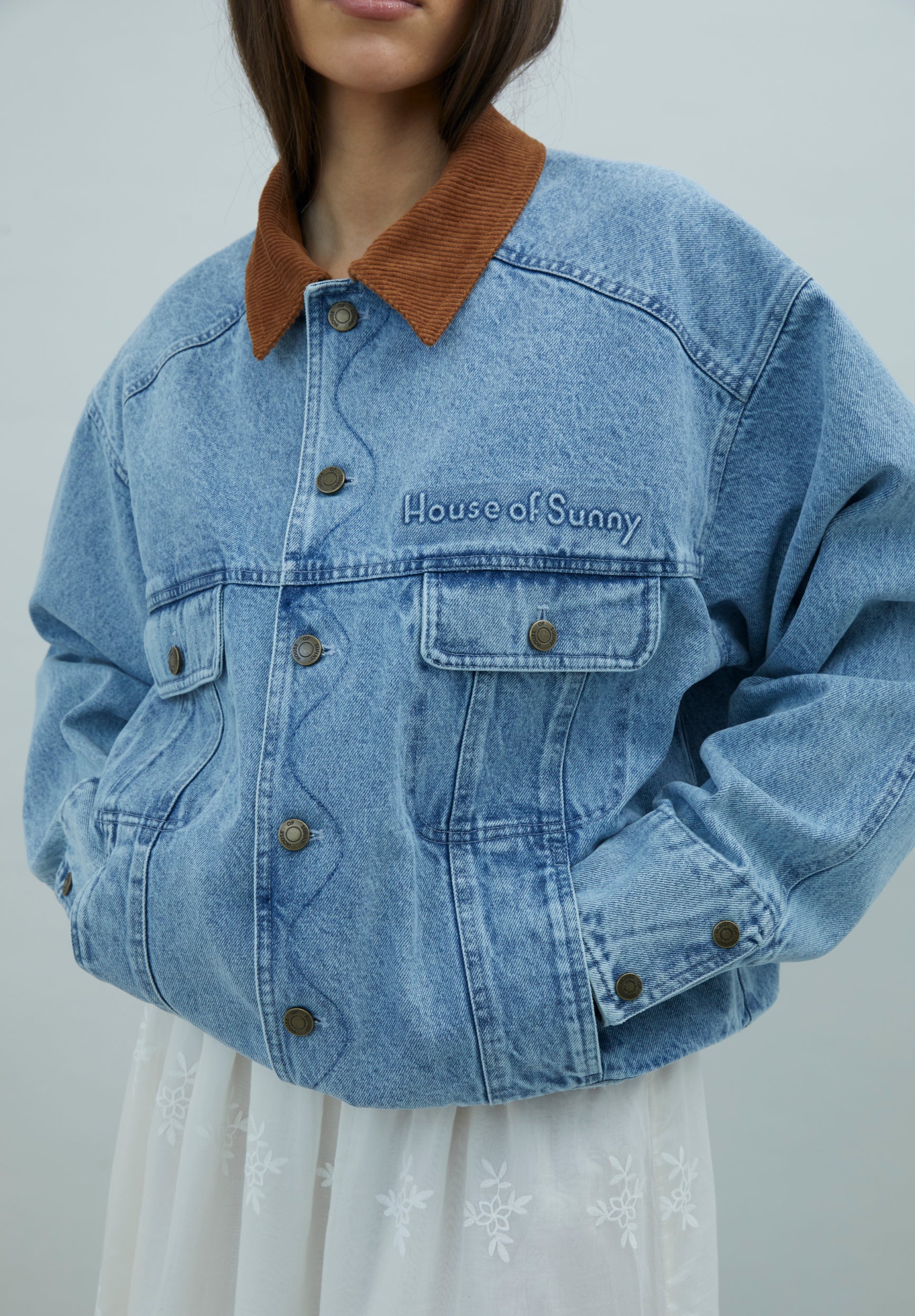 House Of Sunny Women's Jackets The Western Jacket giacca denim oversize