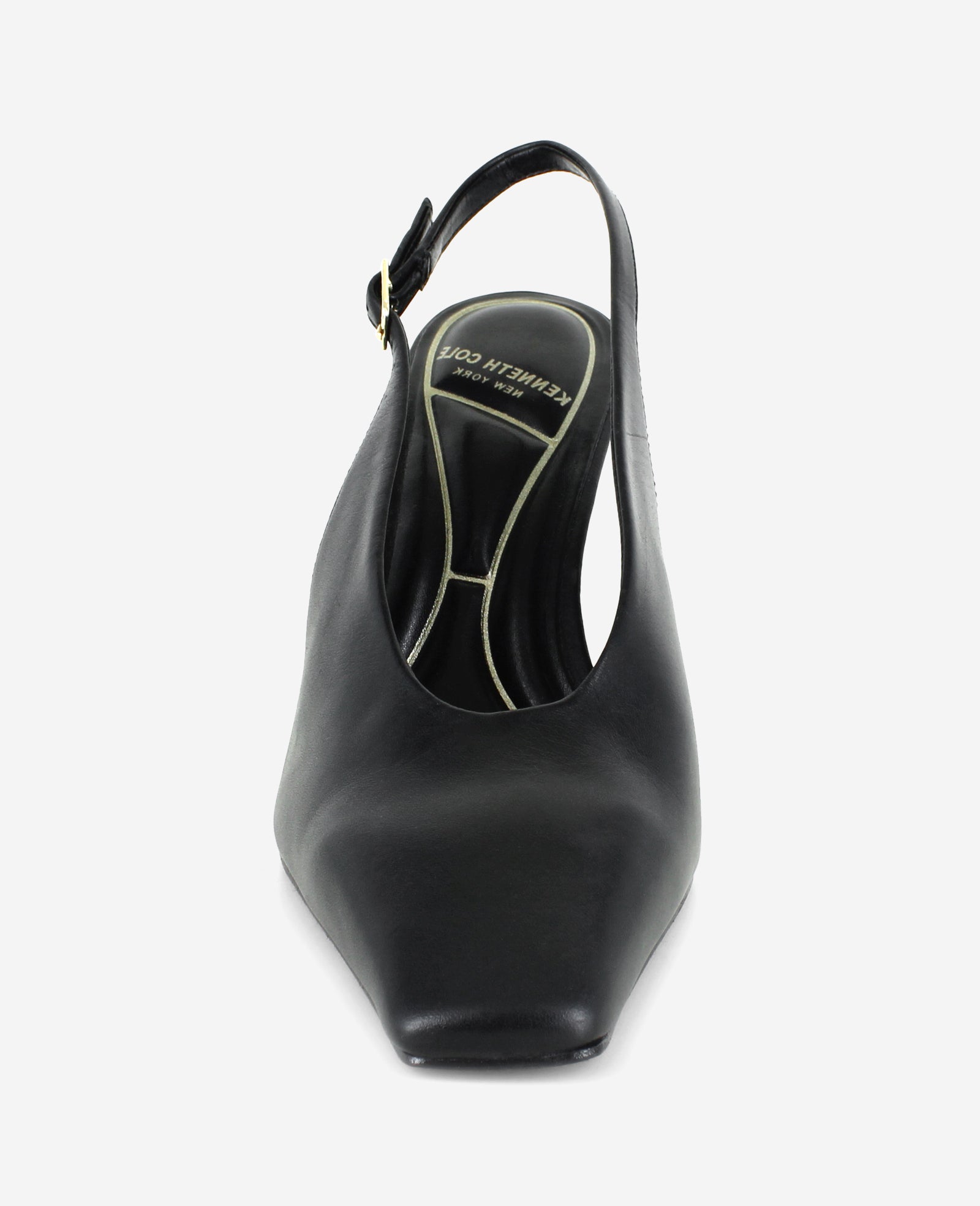 Kenneth Cole Reaction Aerial Leather Slingback Heel décolleté nero pelle