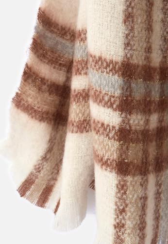 Damart Accessori Sciarpa a quadri tartan marrone