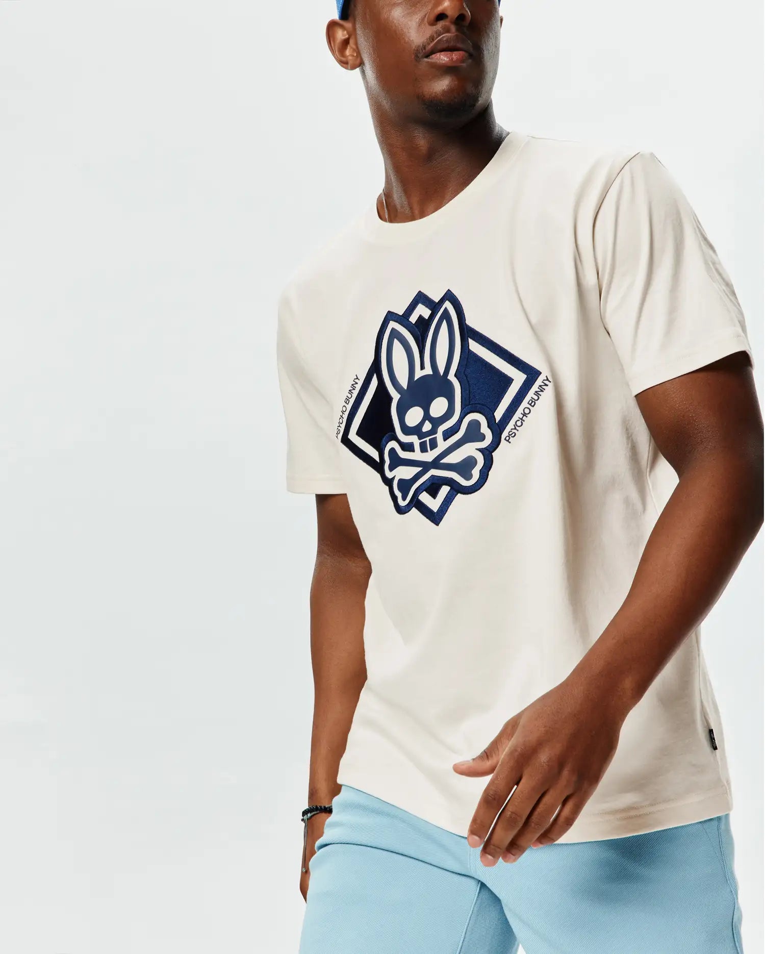 Psycho Bunny Men's Tees MENS TOBIAS GRAPHIC TEE - MT0200288 t-shirt bianca