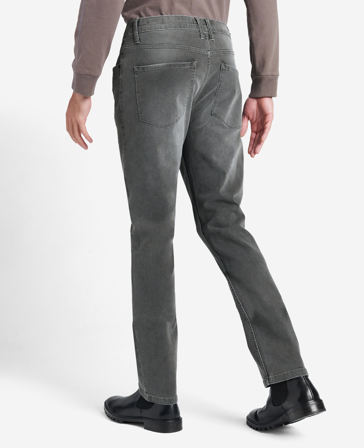 Kenneth Cole Reaction Clothing Slim-Fit Recycled Stretch Denim Jean jeans slim grigi elasticizzati