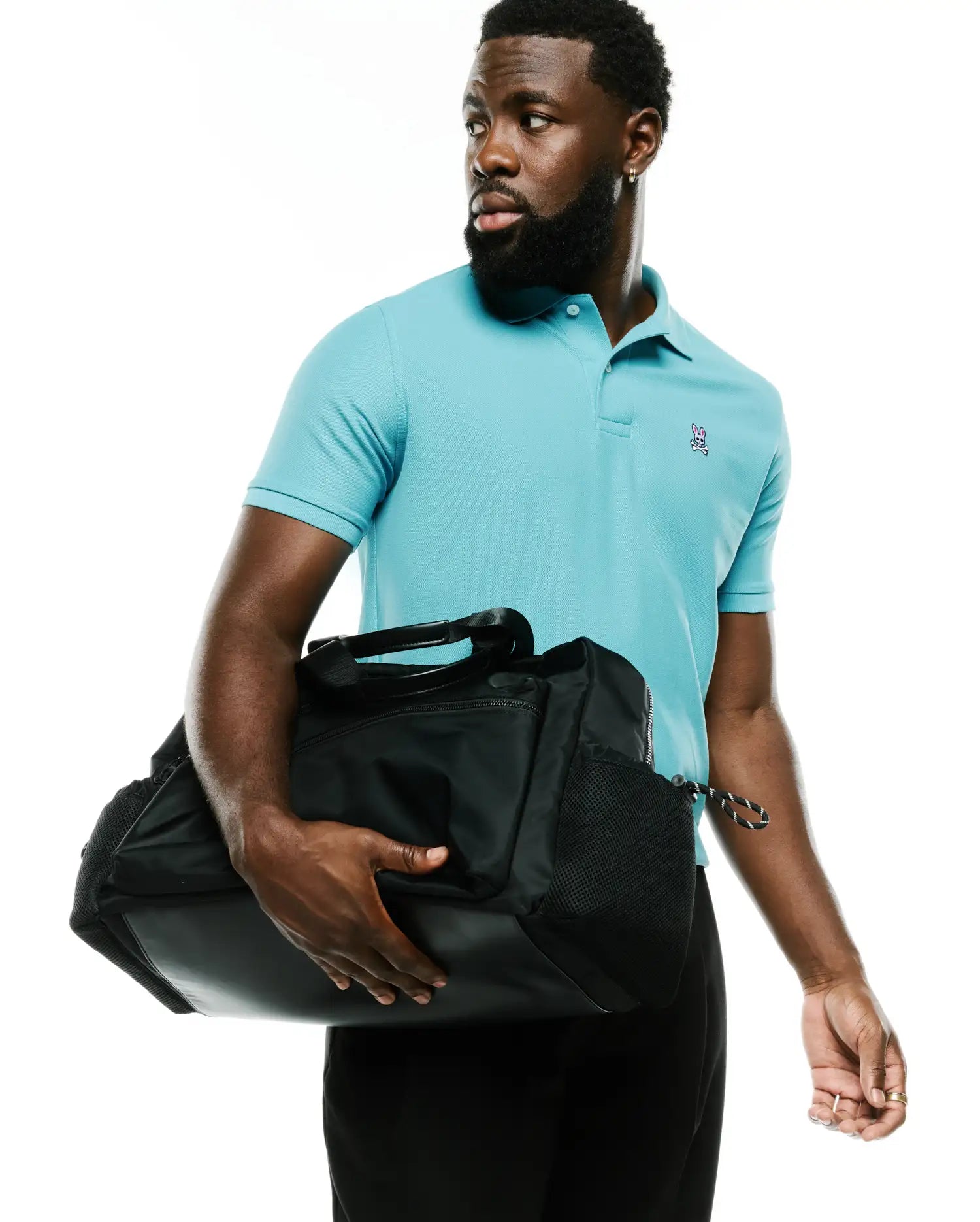 Psycho Bunny Men's Polos Men's Classic Pima Pique Polo polo blu cotone Pima