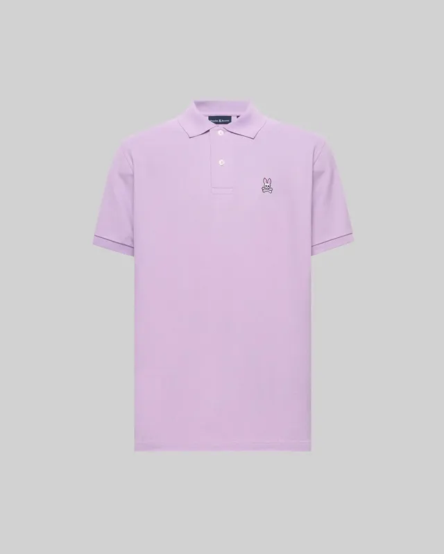 Psycho Bunny Men's Polos B6K001F200 polo Lavendula 100% cotone Pima