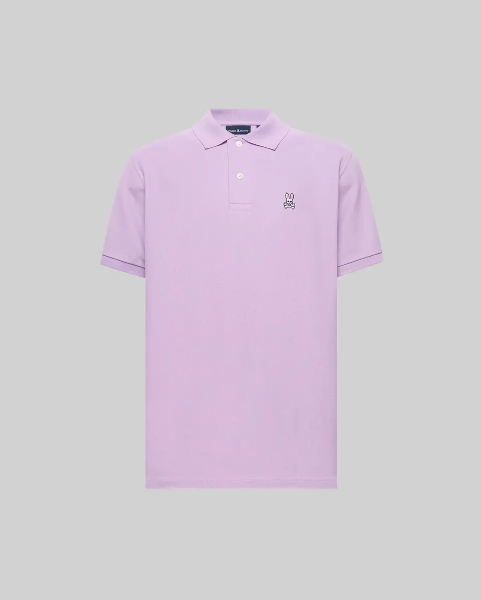 Psycho Bunny Men's Polos B6K001F200 polo Lavendula 100% cotone Pima