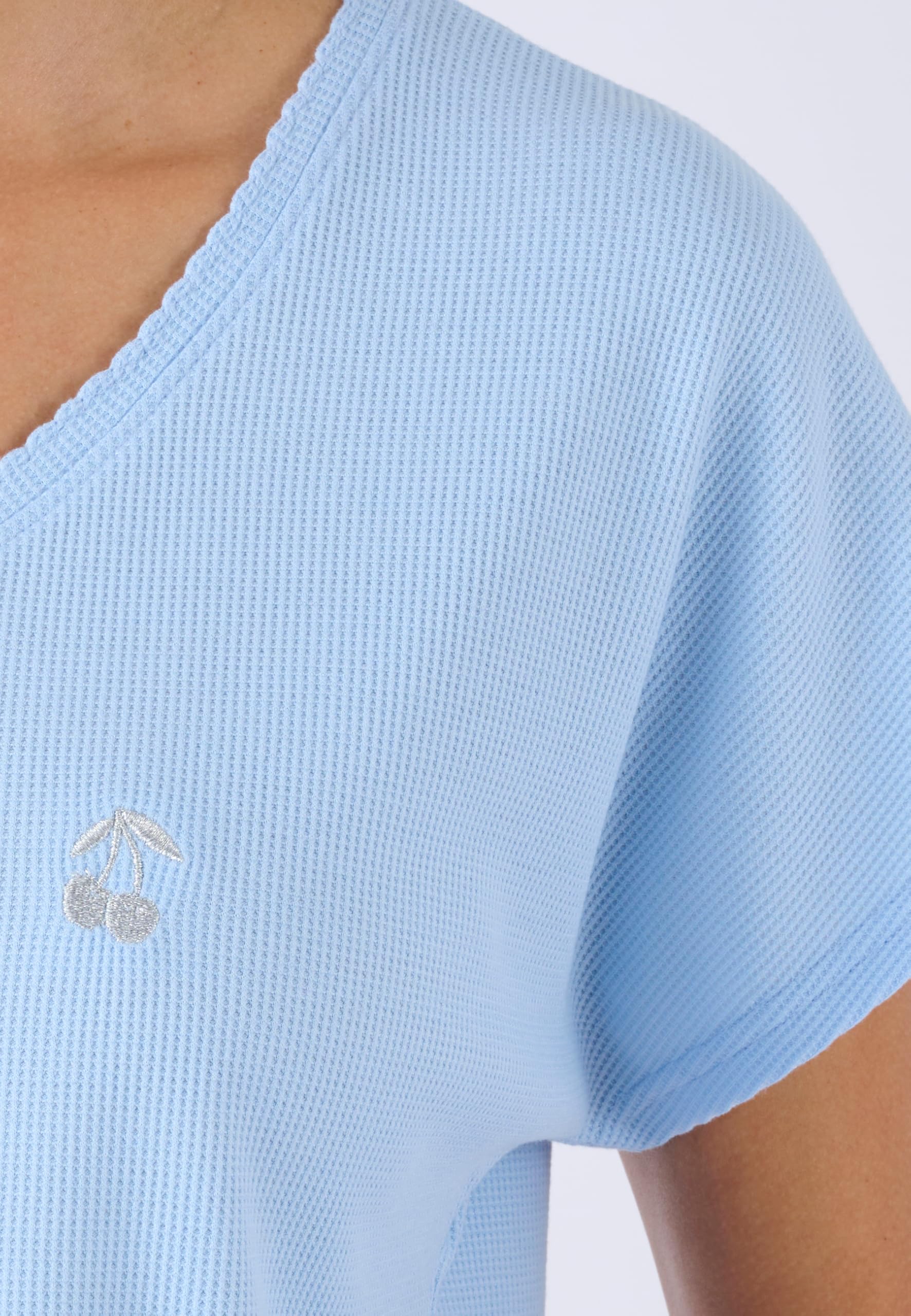 Damart Homewear Pigiama 7/8 in maglia goffrata Blu XS estivo