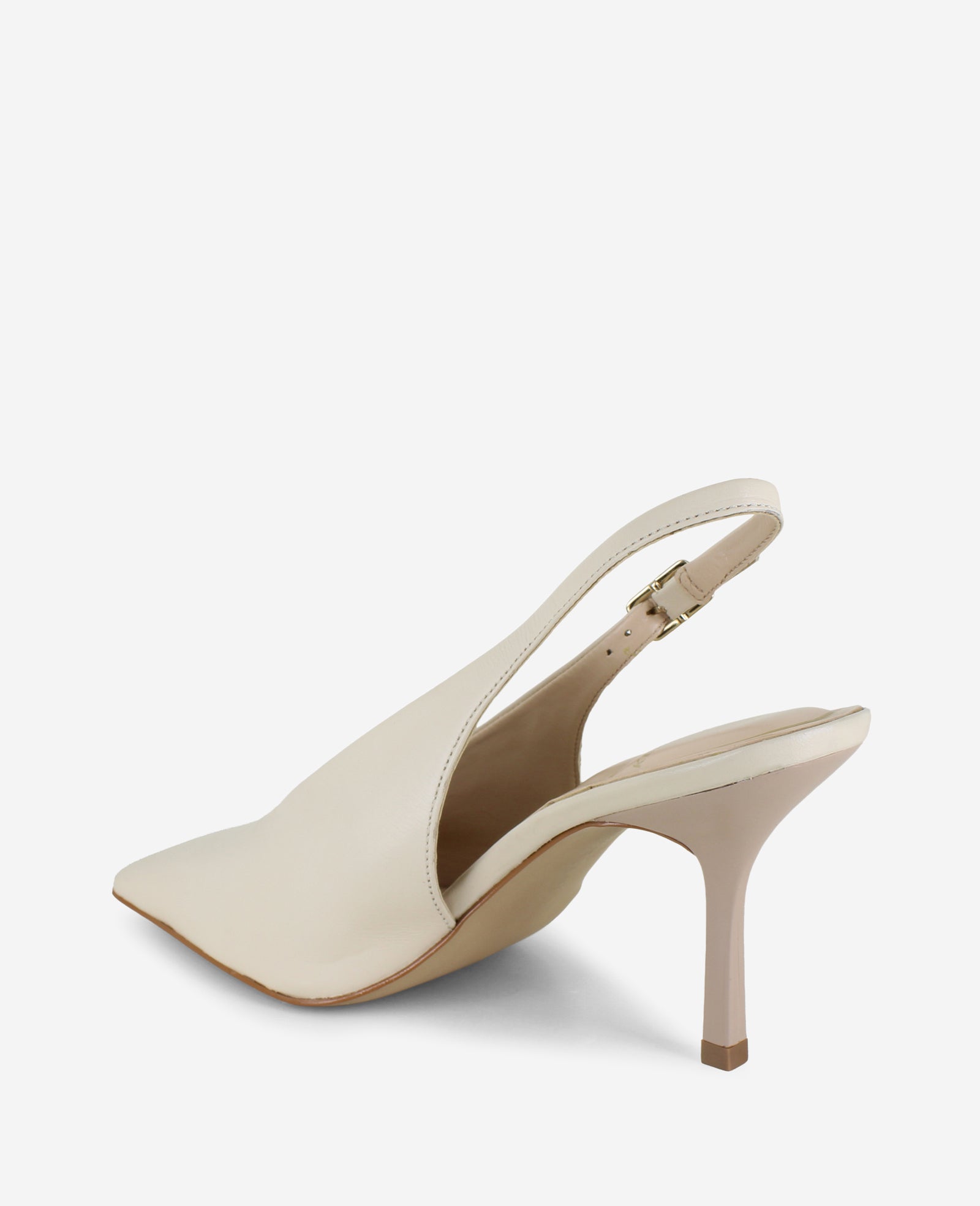 Kenneth Cole Reaction Shoes Aerial Leather Slingback Heel décolleté avorio in pelle