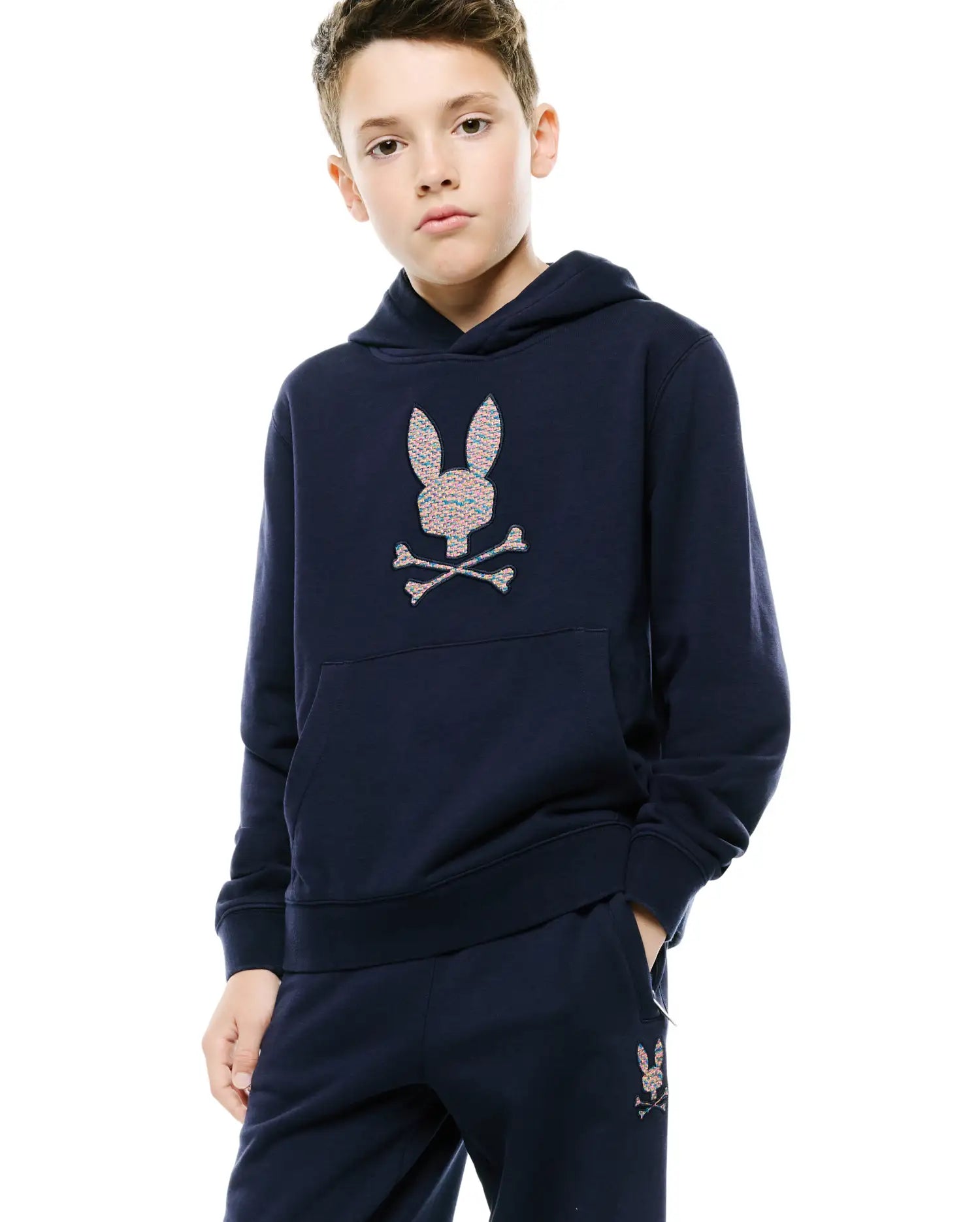 Psycho Bunny Kids Sweatshirts & Hoodies Darcy Hoodie felpa con cappuccio Baritone Blue