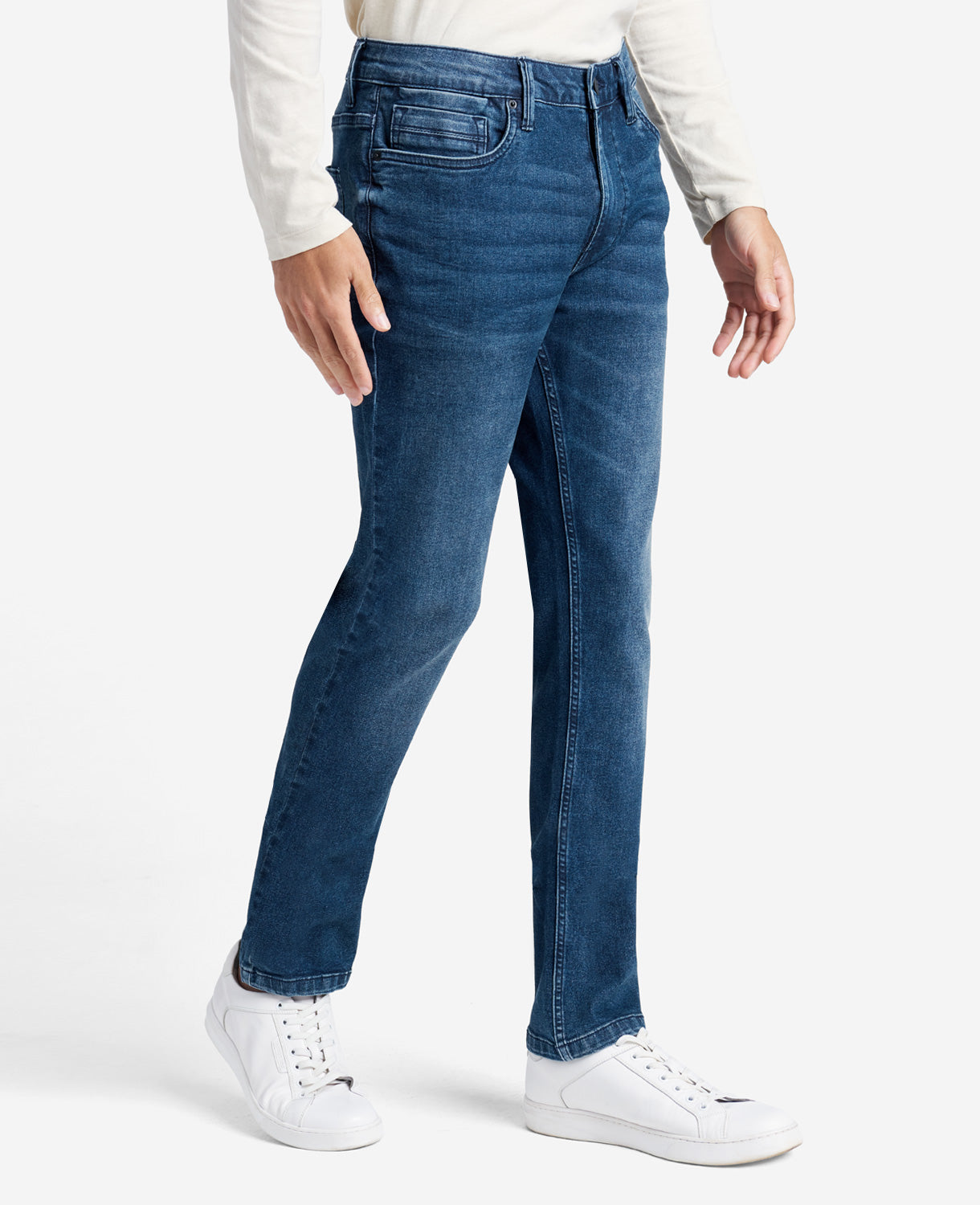 Kenneth Cole Reaction Clothing Slim-Fit Recycled Stretch Denim Jean jeans Bethune blu