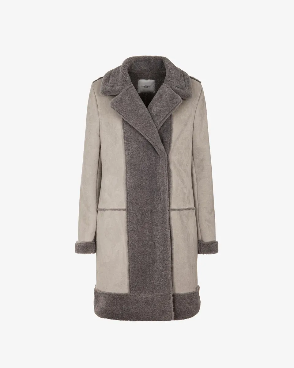 Markup Donna Cappotti Montone lungo cappotto montone lungo