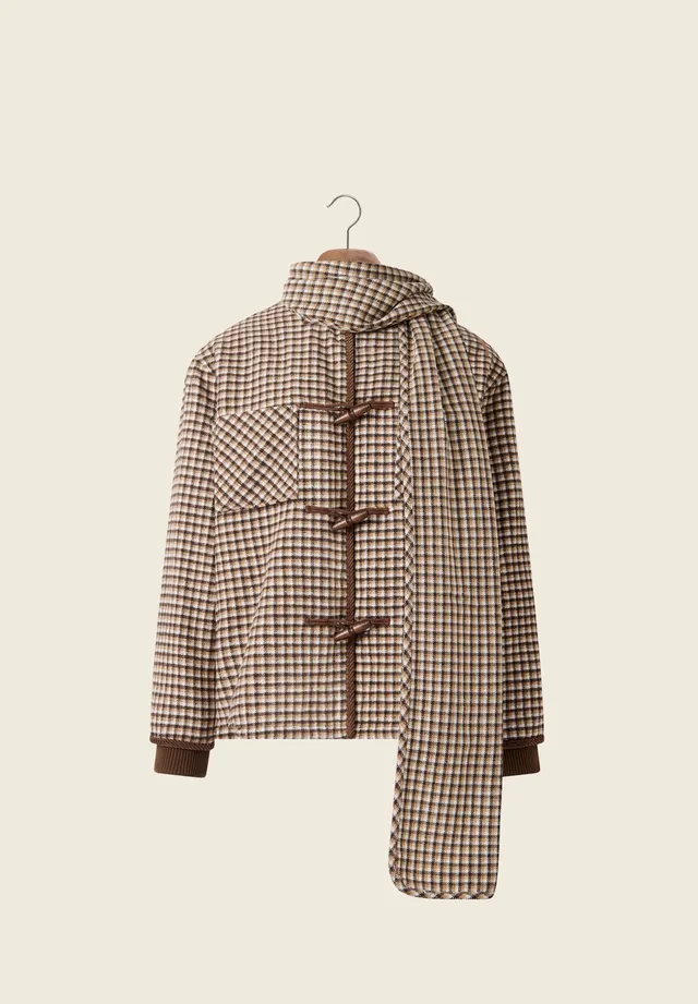 House Of Sunny Women's Jackets RETRO BLANKET JACKET giacca a quadri vegan XS-3XL