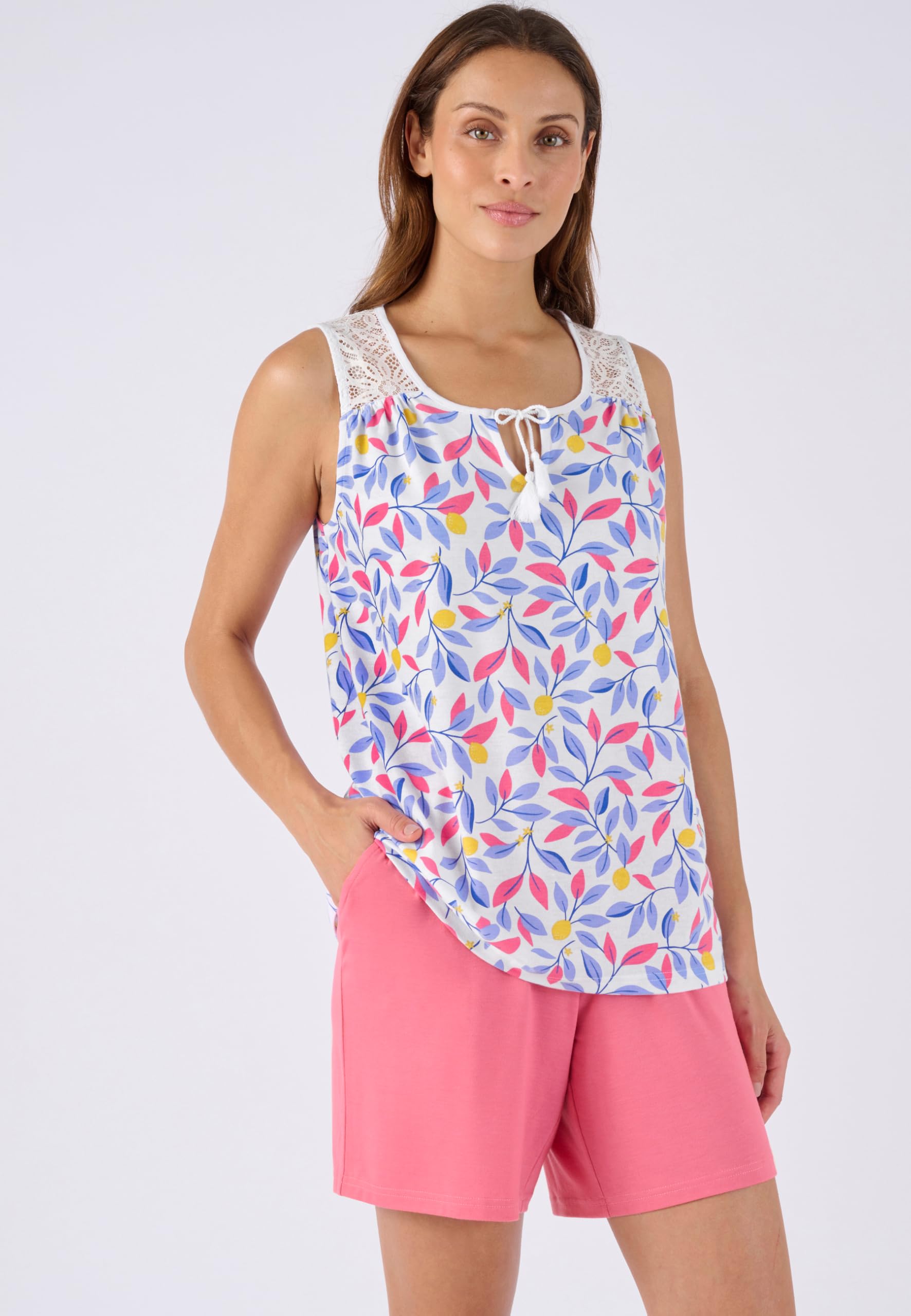Damart Climatyl Pyjashort Pizzo Donna fresco estivo