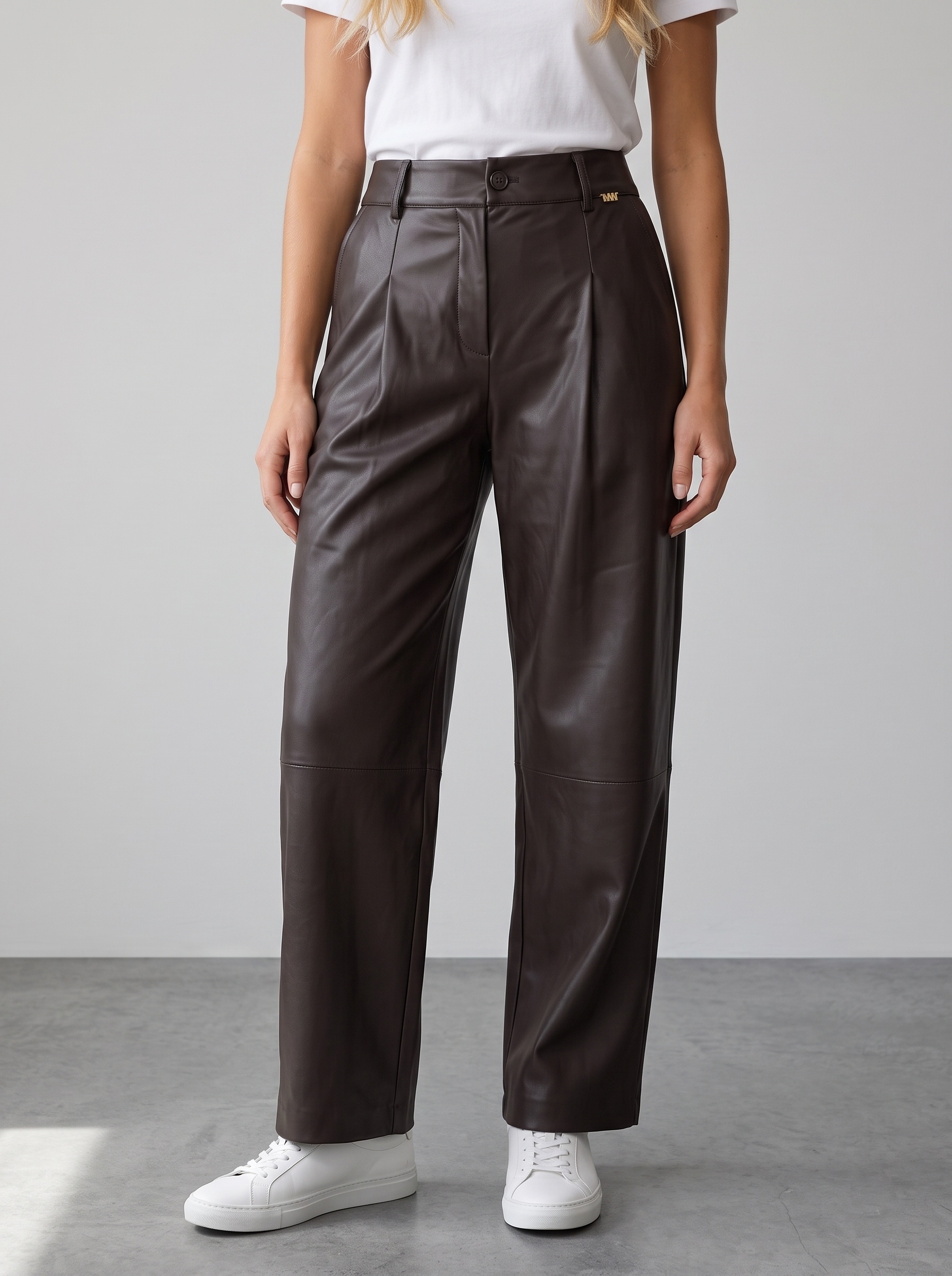 Markup Donna Jeans & Pantaloni Pantalone balloon in similpelle pantalone similpelle